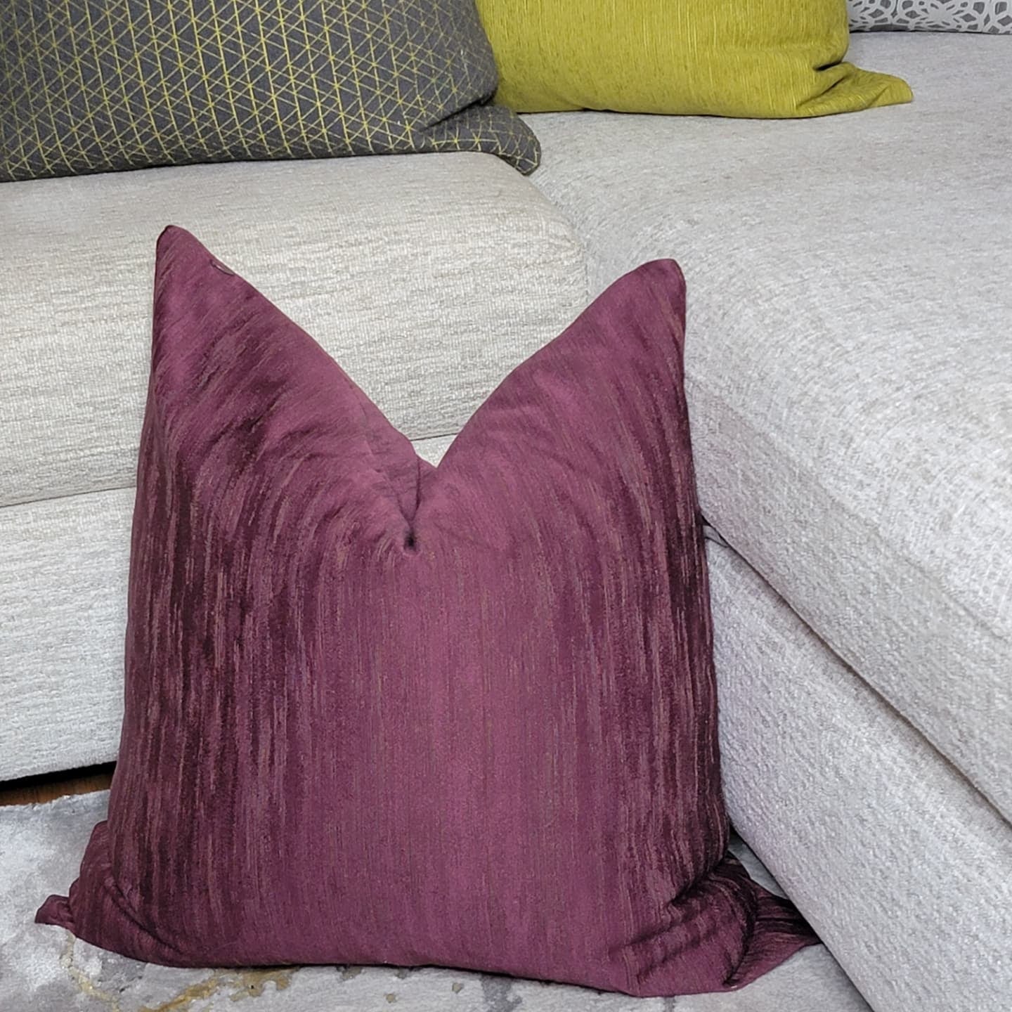 Elegant Plum/ Cranberry Pillow Cover Collection