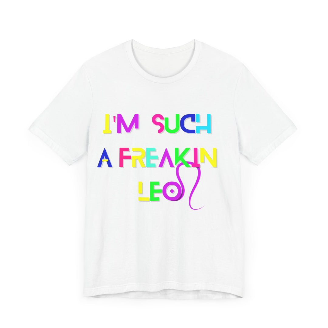 Freakin Leo Zodiac Multicolor Unisex Jersey Short Sleeve Tee