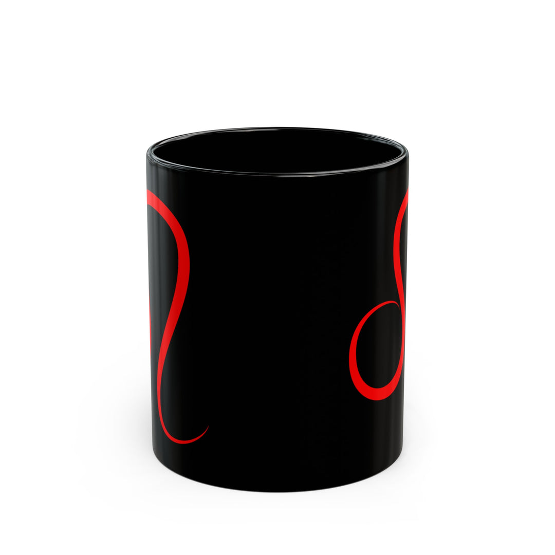 Leo Zodiac Red Signature Logo Mug