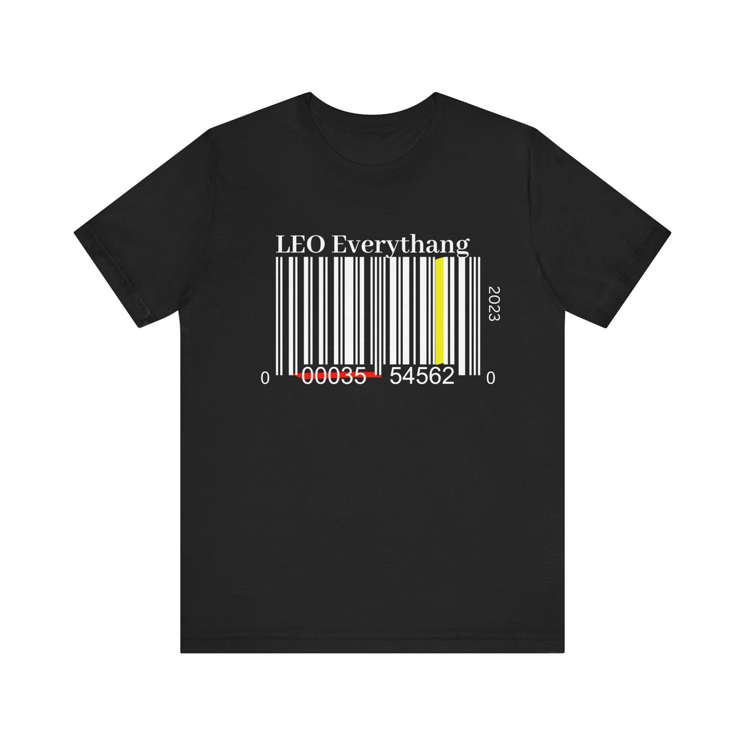 Leo Everythang barcode Unisex Jersey Short Sleeve Tee
