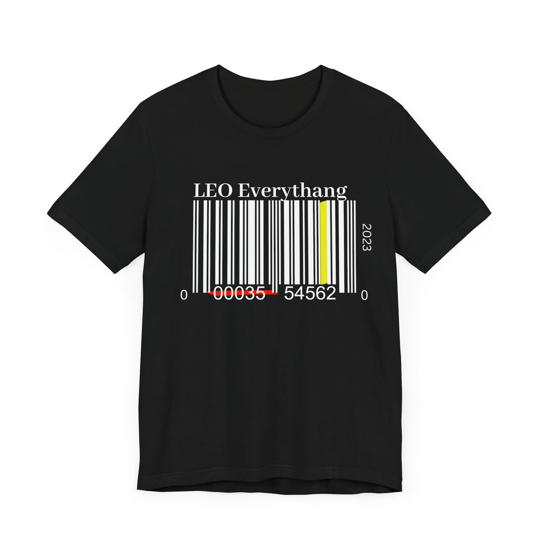 Leo Everythang barcode Unisex Jersey Short Sleeve Tee