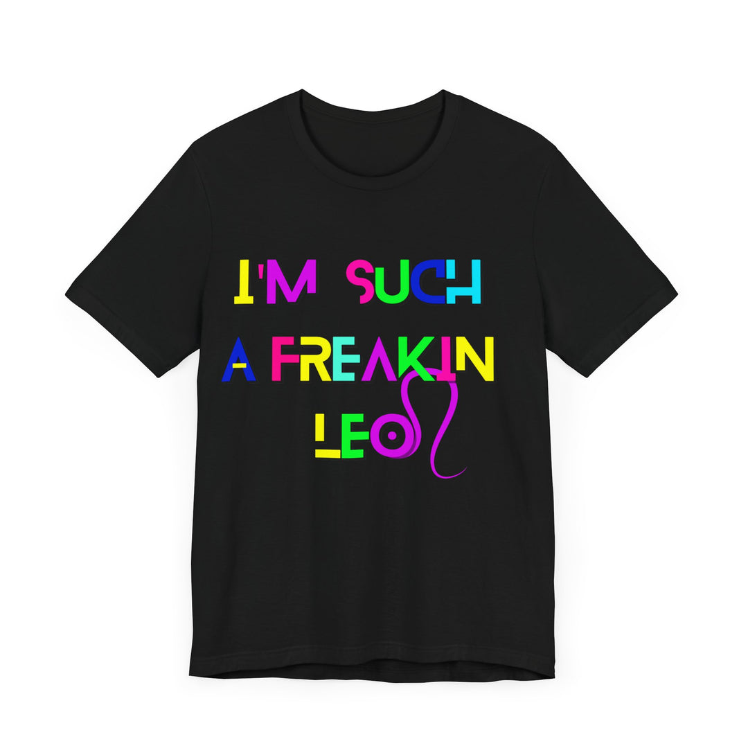 Freakin Leo Zodiac Multicolor Unisex Jersey Short Sleeve Tee