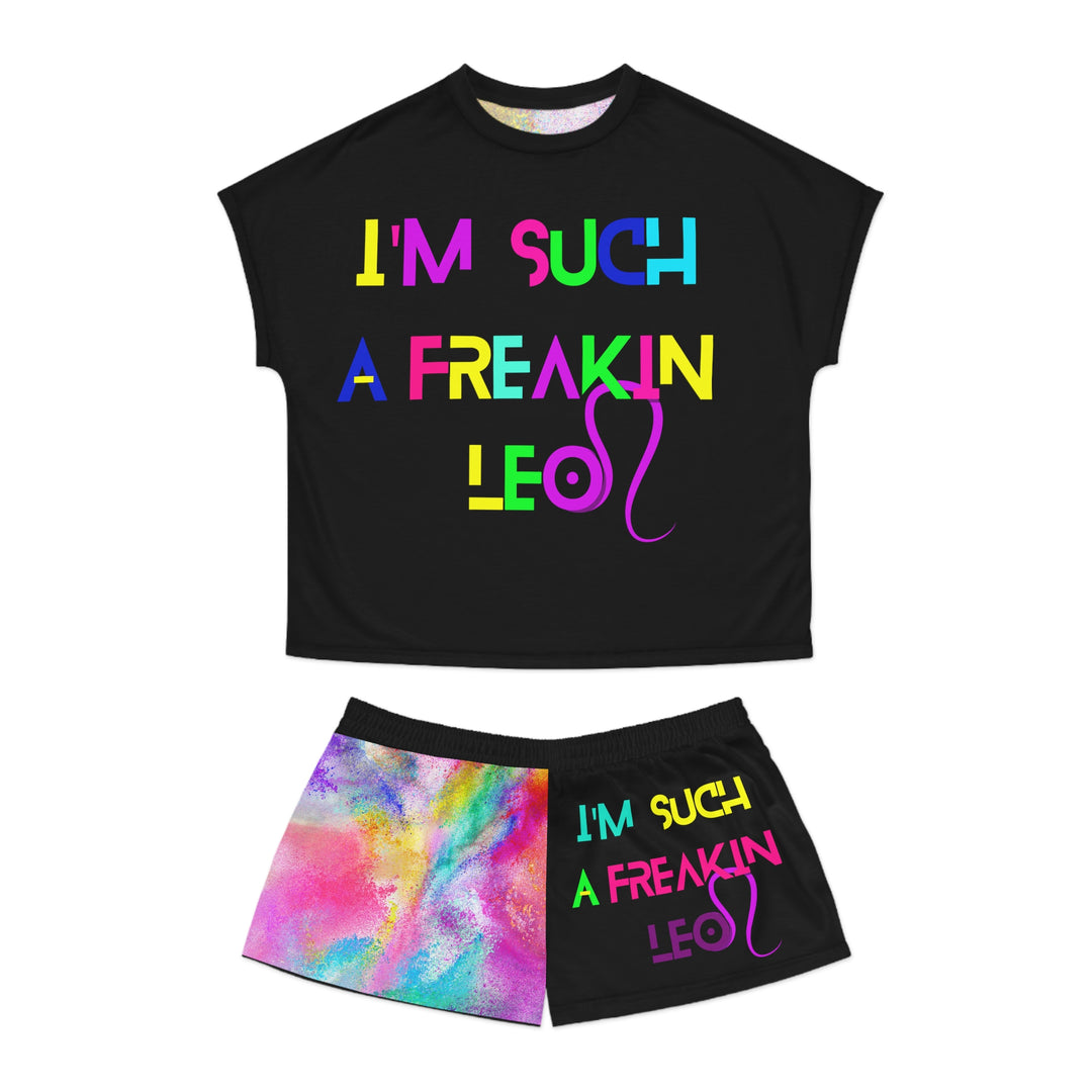 ISAFL Leo Zodiac Women's Short Pajama Set Luxury Night Wear