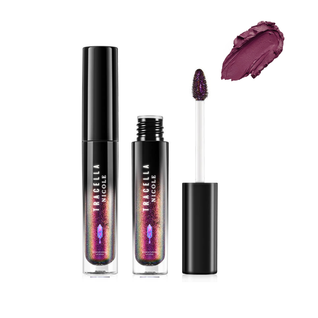 Sensual Goddess 💜 Chrome Lip Glaze – Iridescent Plum Gloss -ORDER NOW 💄