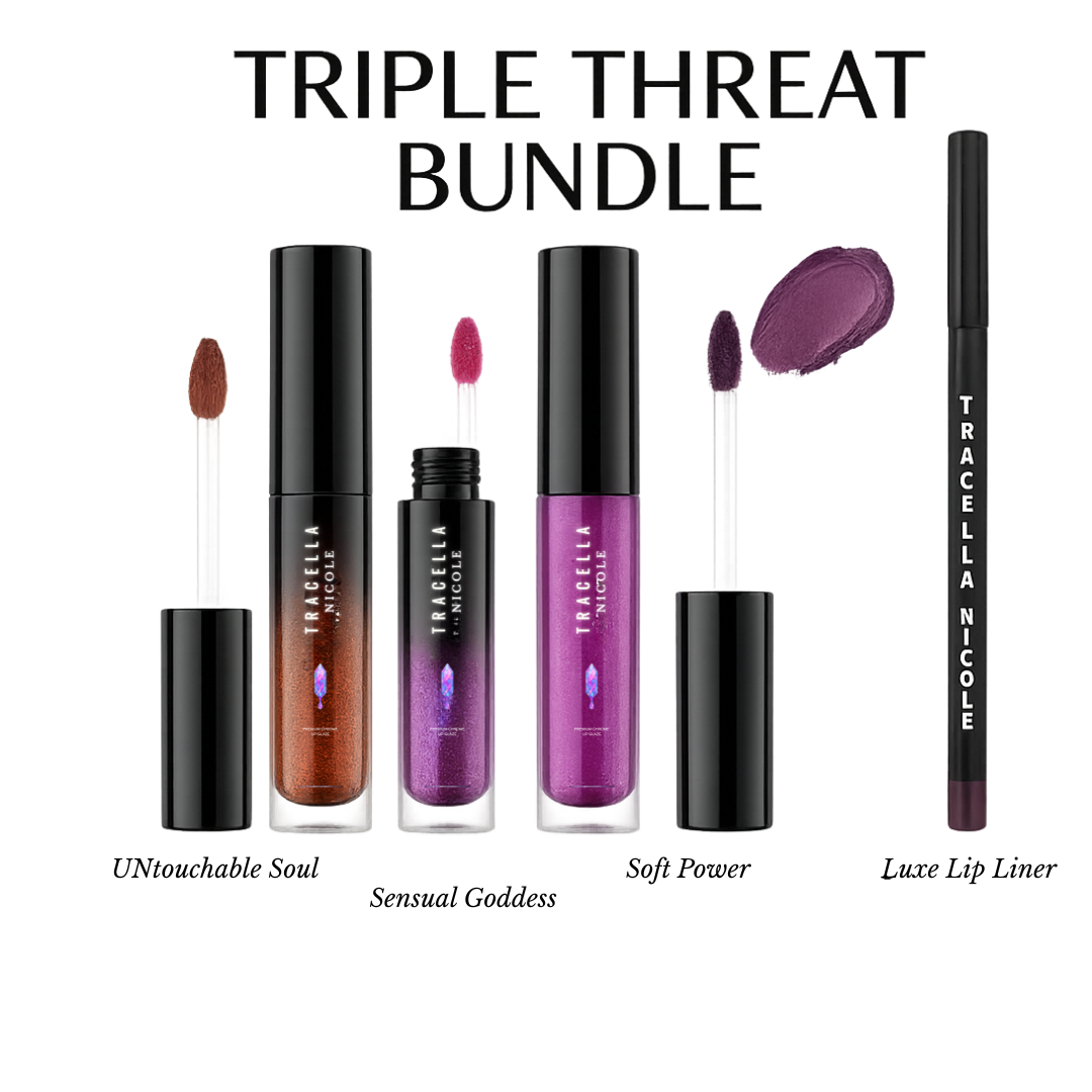 🔥 Triple Threat Bundle 💋 3 Signature Lip Shades + 1 Precision Liner  Order now! 💎