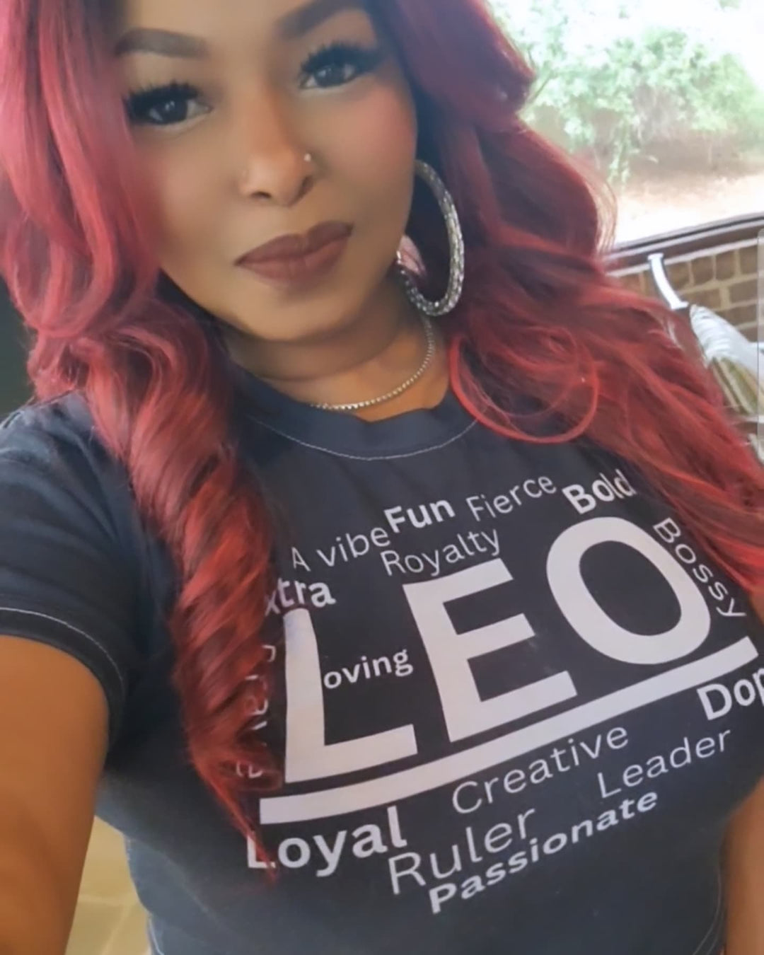 Leo Traits Black zodiac crop top