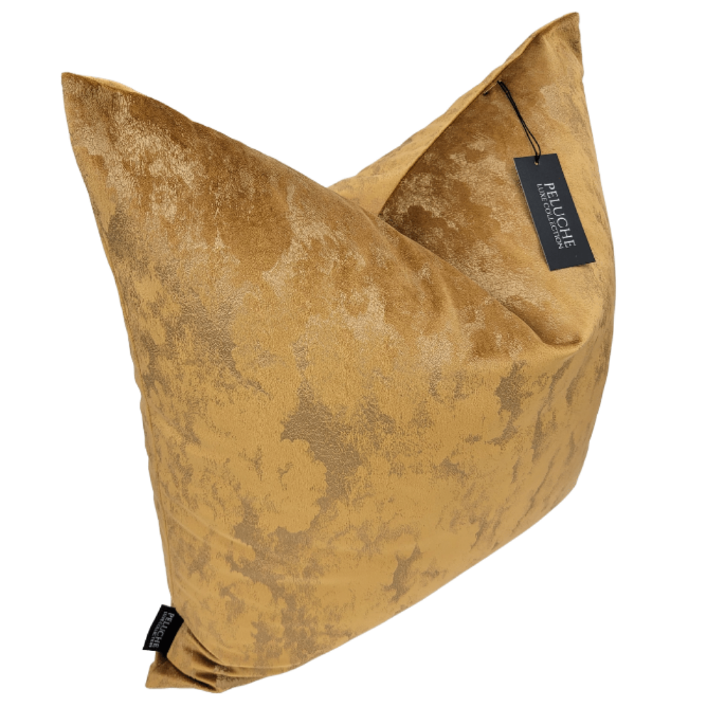 "CLOUDY GOLD" DECORATIVE THROW PILLOW