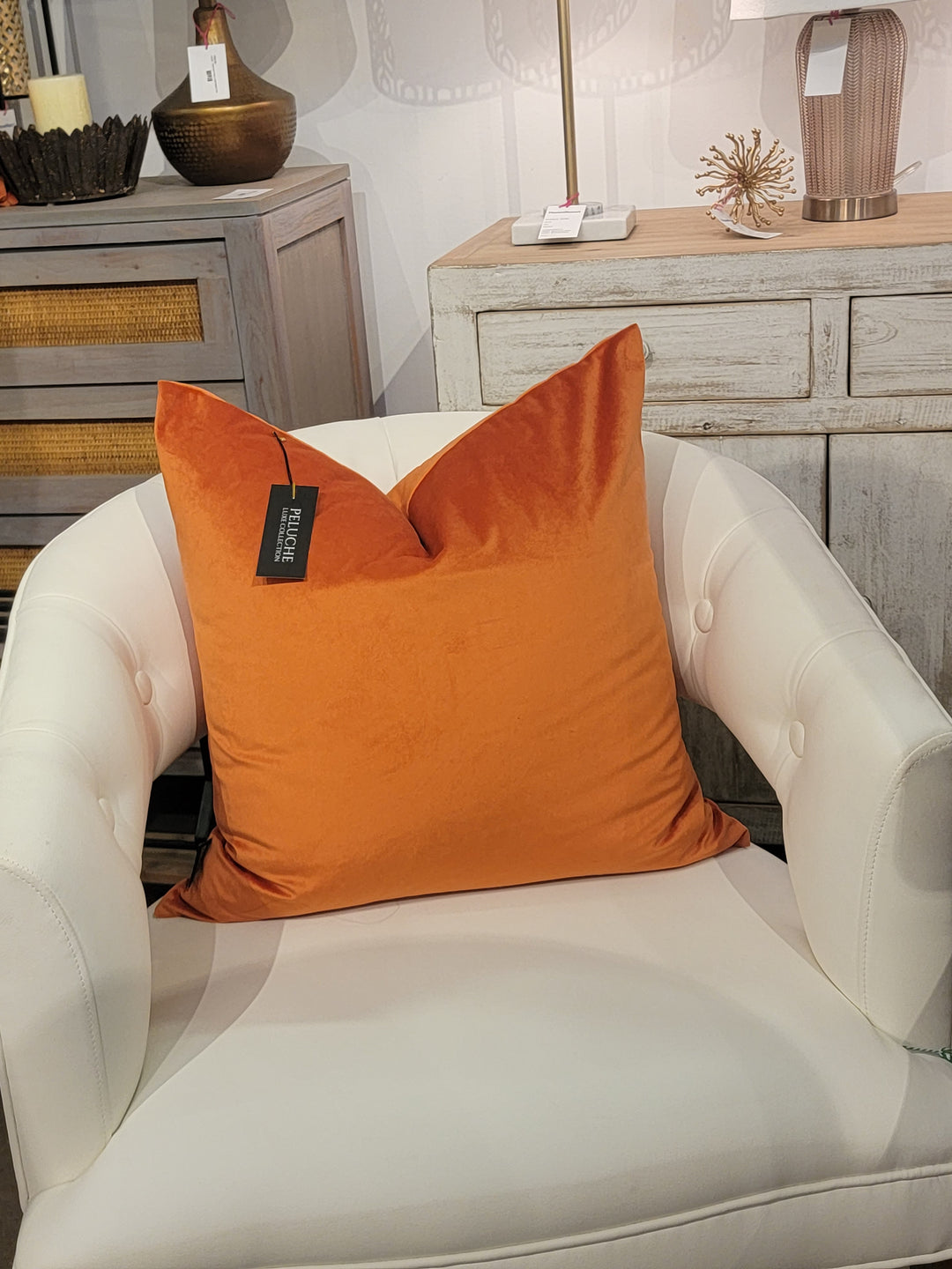 "TANGERINE" ORANGE DECORATIVE PILLOW COVER