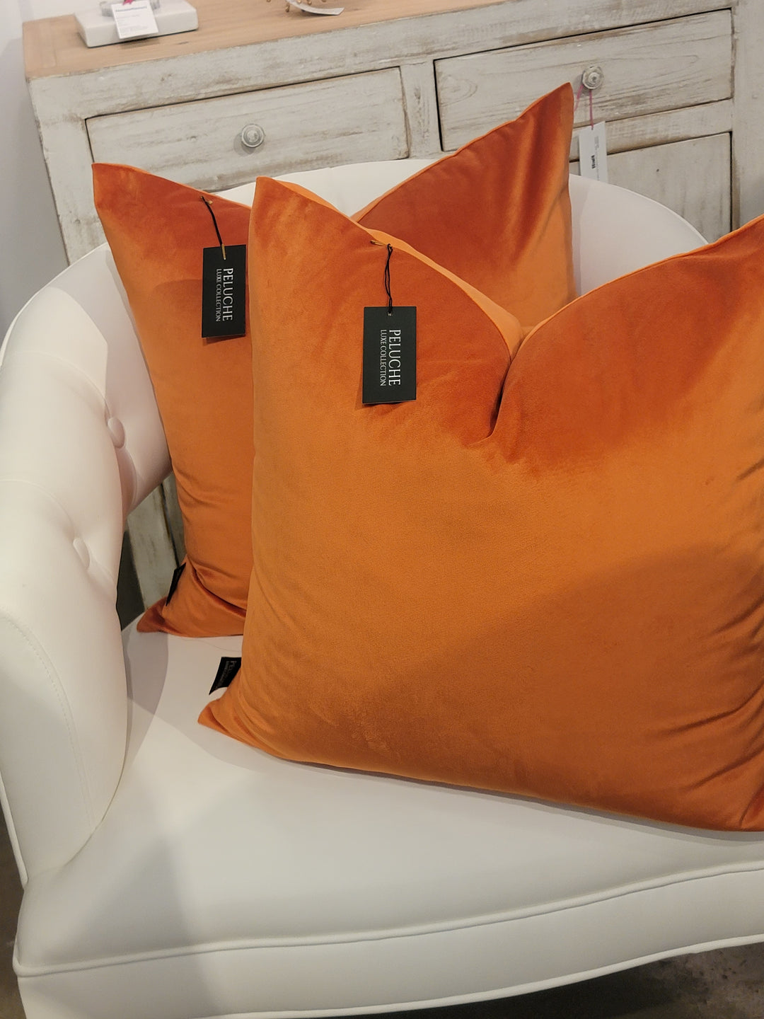 "TANGERINE" ORANGE DECORATIVE PILLOW COVER